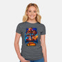 Insert Coin Retro Gaming-womens fitted tee-Conjura Geek