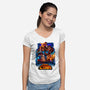 Insert Coin Retro Gaming-womens v-neck tee-Conjura Geek
