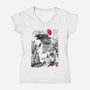 Gojira In Japan-womens v-neck tee-DrMonekers