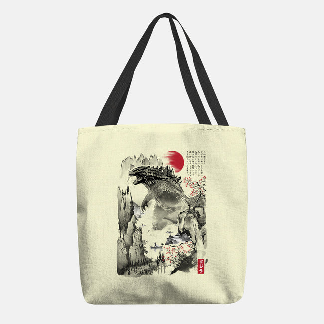 Gojira In Japan-none basic tote bag-DrMonekers