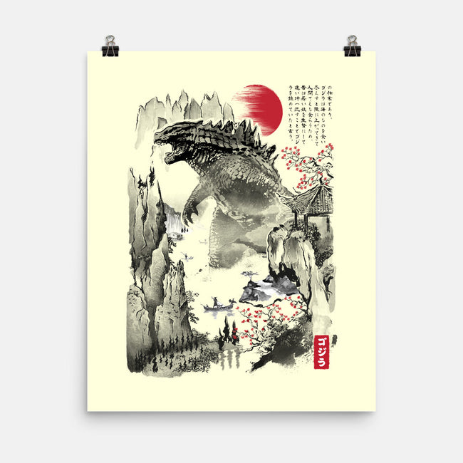 Gojira In Japan-none matte poster-DrMonekers
