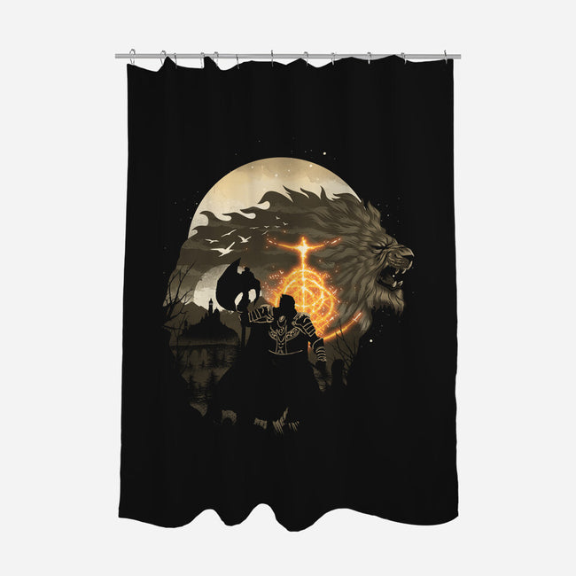Godfrey Night-none polyester shower curtain-dandingeroz