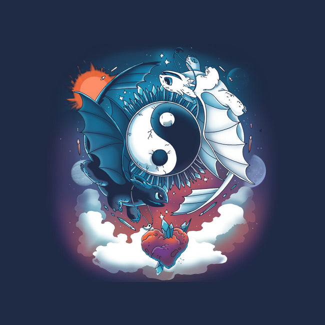 Yin Yang Dragons-womens basic tee-Vallina84