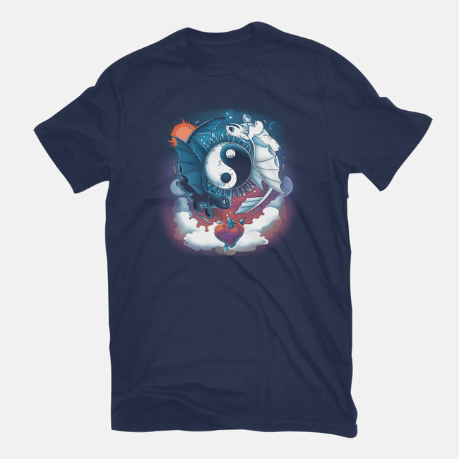 Yin Yang Dragons-womens basic tee-Vallina84