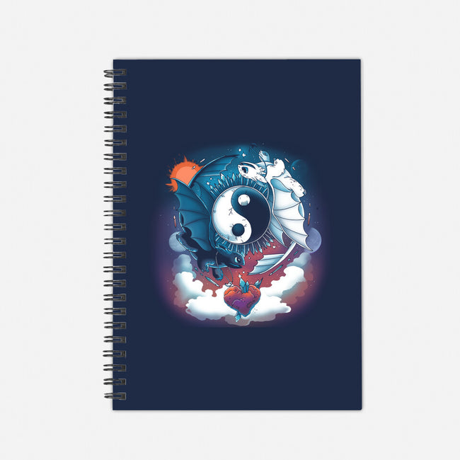 Yin Yang Dragons-none dot grid notebook-Vallina84