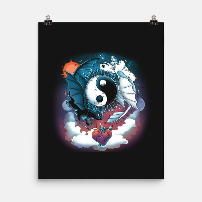 Yin Yang Dragons-none matte poster-Vallina84