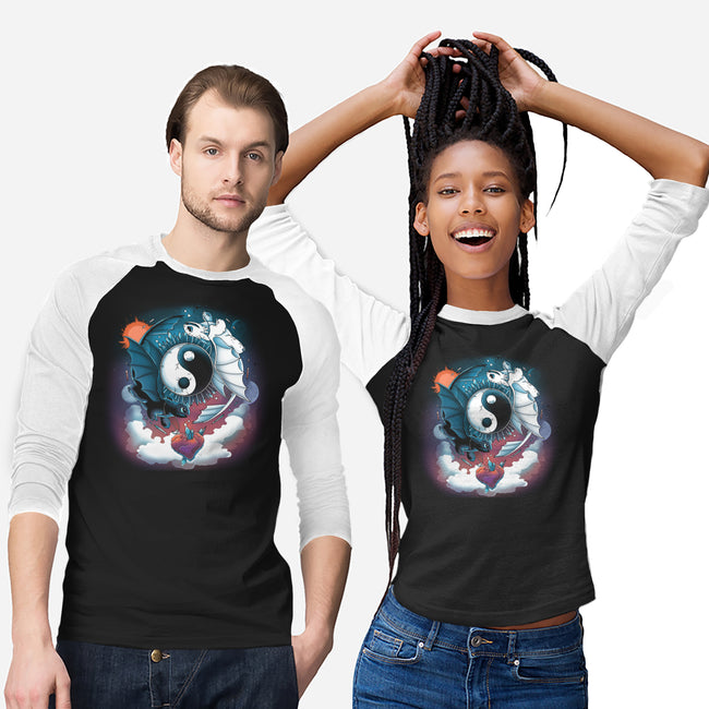 Yin Yang Dragons-unisex baseball tee-Vallina84