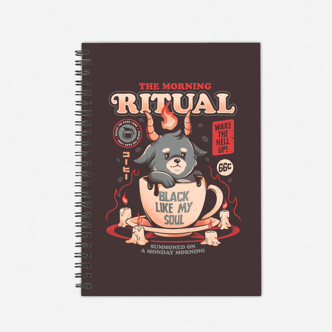 The Morning Ritual-none dot grid notebook-eduely