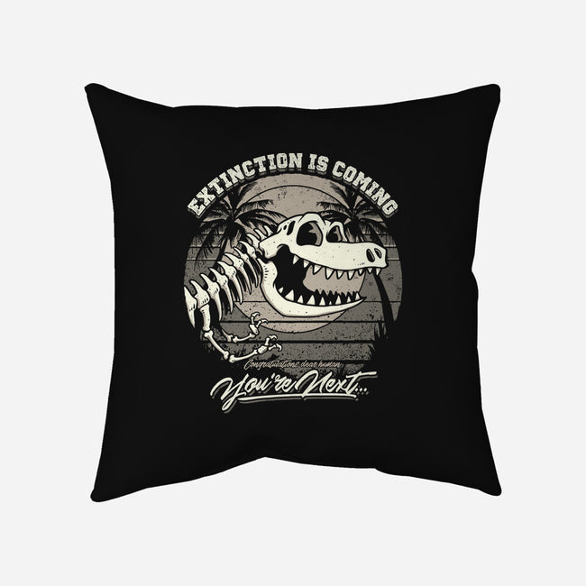 Extinction-none removable cover w insert throw pillow-StudioM6