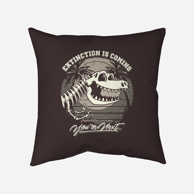Extinction-none removable cover w insert throw pillow-StudioM6