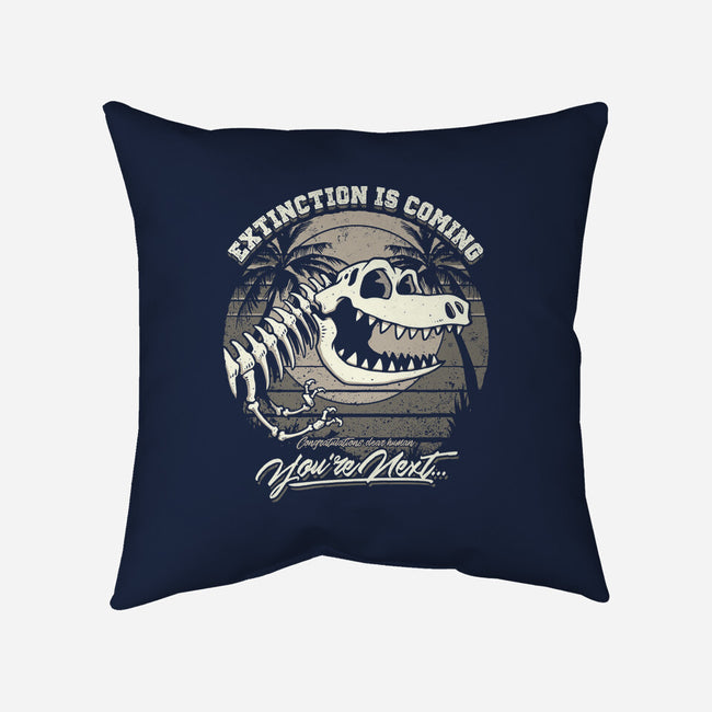 Extinction-none removable cover w insert throw pillow-StudioM6