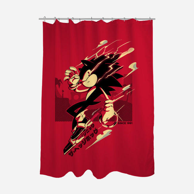 The Fastest Dude-none polyester shower curtain-Gazo1a