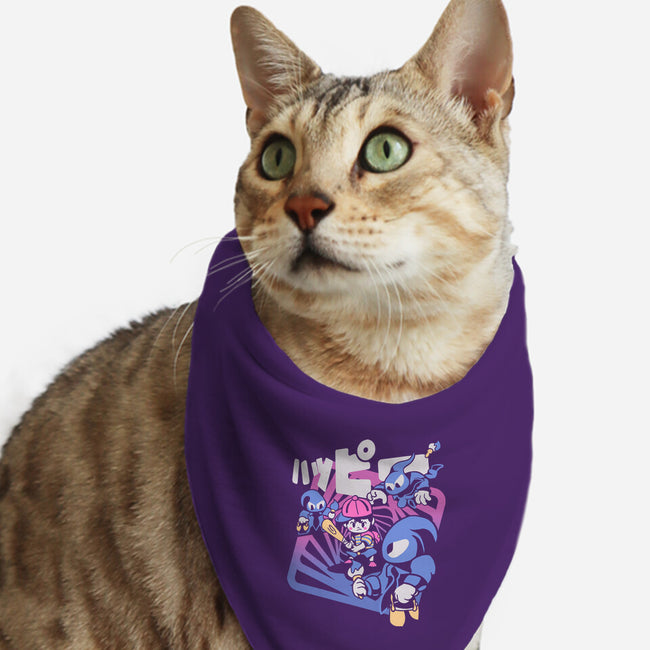 Happy Attack-cat bandana pet collar-Sketchdemao
