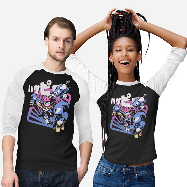 Happy Attack-unisex baseball tee-Sketchdemao
