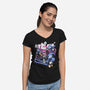 Happy Attack-womens v-neck tee-Sketchdemao