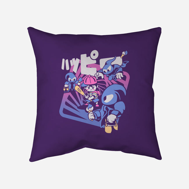 Happy Attack-none removable cover w insert throw pillow-Sketchdemao