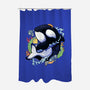 Summer Whale-none polyester shower curtain-Vallina84