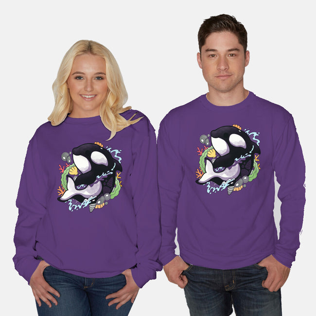 Summer Whale-unisex crew neck sweatshirt-Vallina84