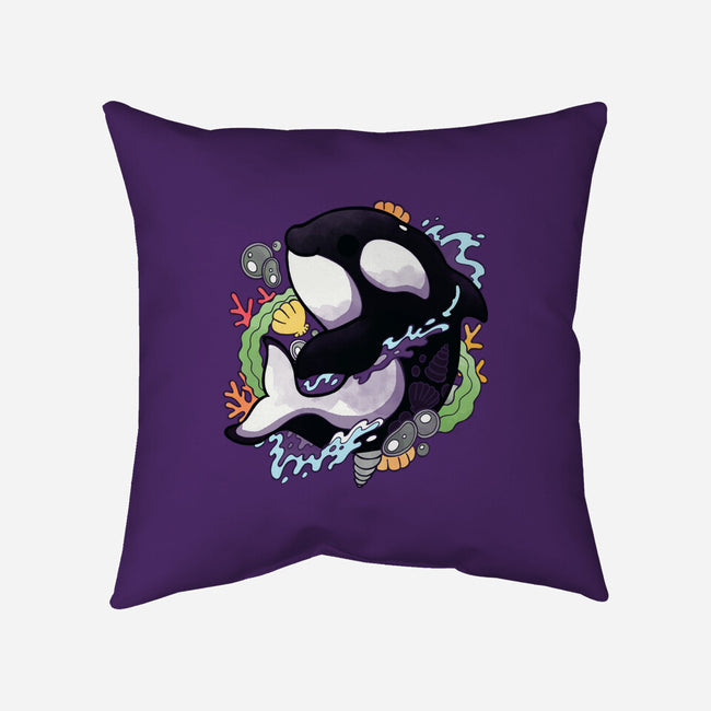 Summer Whale-none removable cover w insert throw pillow-Vallina84