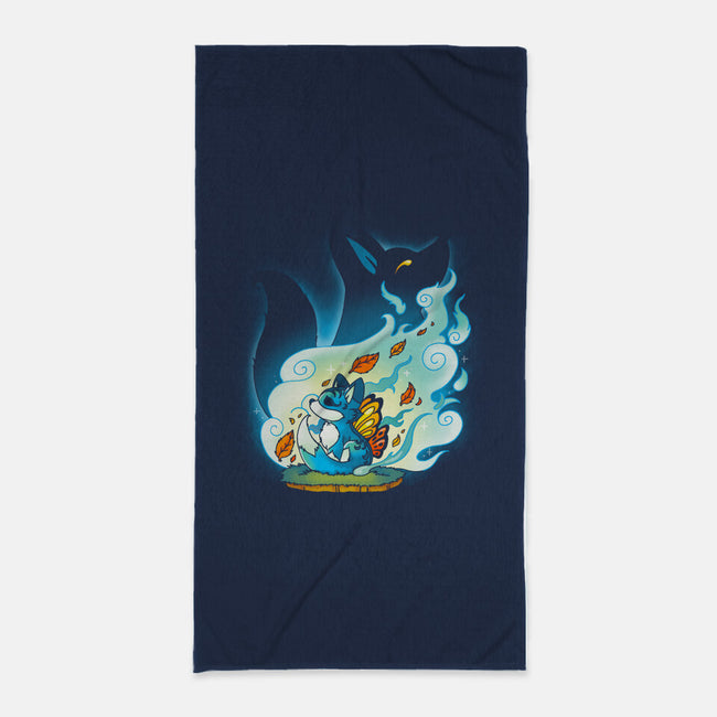 Magic Fox-none beach towel-Vallina84