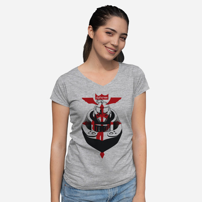 Alphonse Elric-womens v-neck tee-Corndes