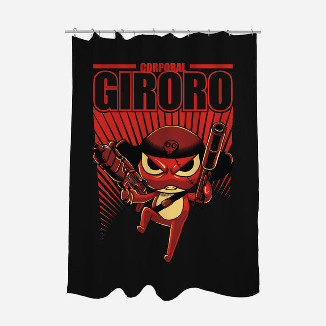 Corporal Giroro-none polyester shower curtain-Corndes