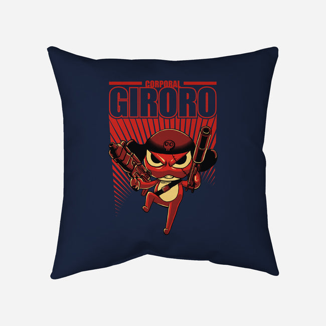 Corporal Giroro-none removable cover w insert throw pillow-Corndes