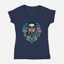 Tropical Slasher-womens v-neck tee-glitchygorilla
