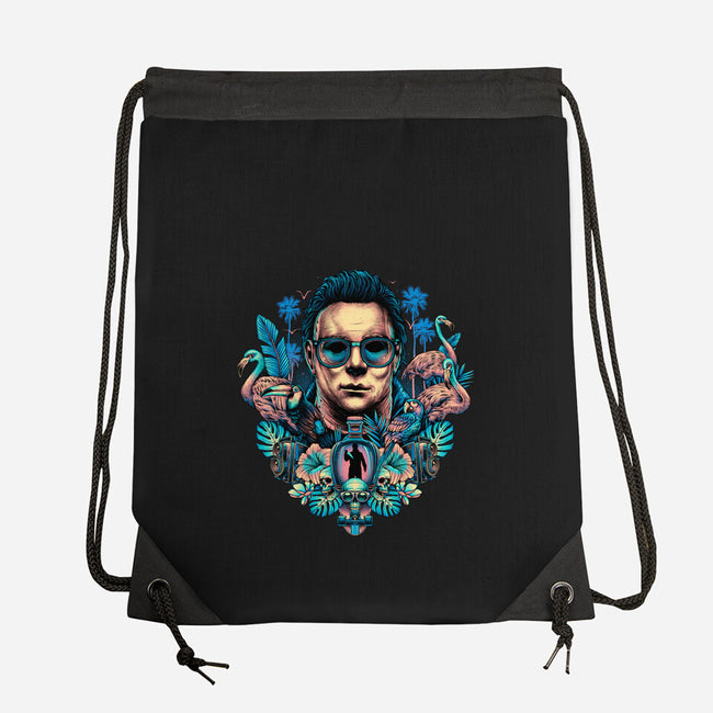 Tropical Slasher-none drawstring bag-glitchygorilla