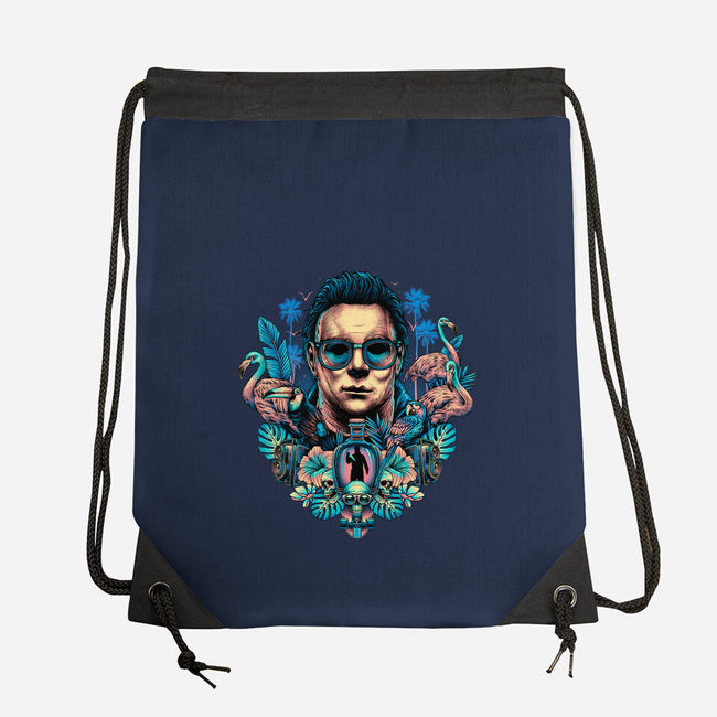 Tropical Slasher-none drawstring bag-glitchygorilla