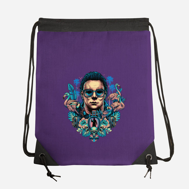 Tropical Slasher-none drawstring bag-glitchygorilla