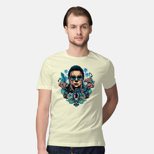 Tropical Slasher-mens premium tee-glitchygorilla