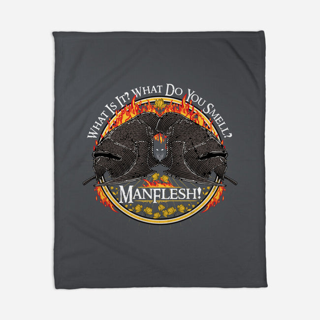 The Manflesh-none fleece blanket-rocketman_art
