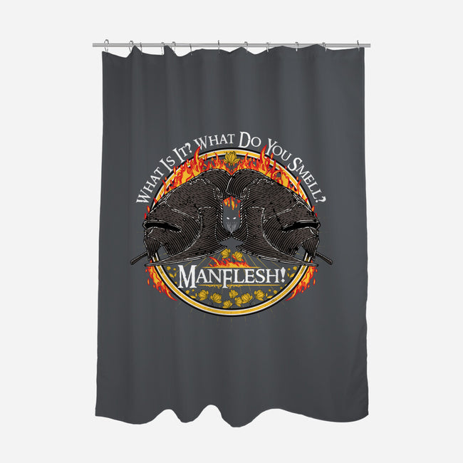 The Manflesh-none polyester shower curtain-rocketman_art