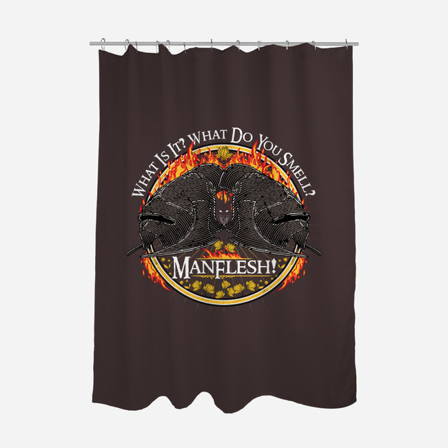 The Manflesh-none polyester shower curtain-rocketman_art