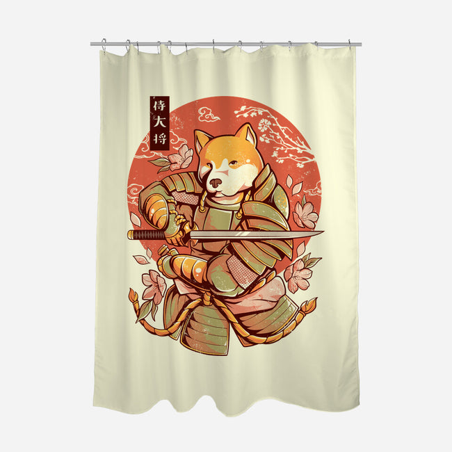 Akita Samurai-none polyester shower curtain-eduely