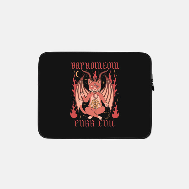 Baphomet Cat-none zippered laptop sleeve-Thiago Correa