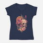 Time Of The Death-womens v-neck tee-eduely