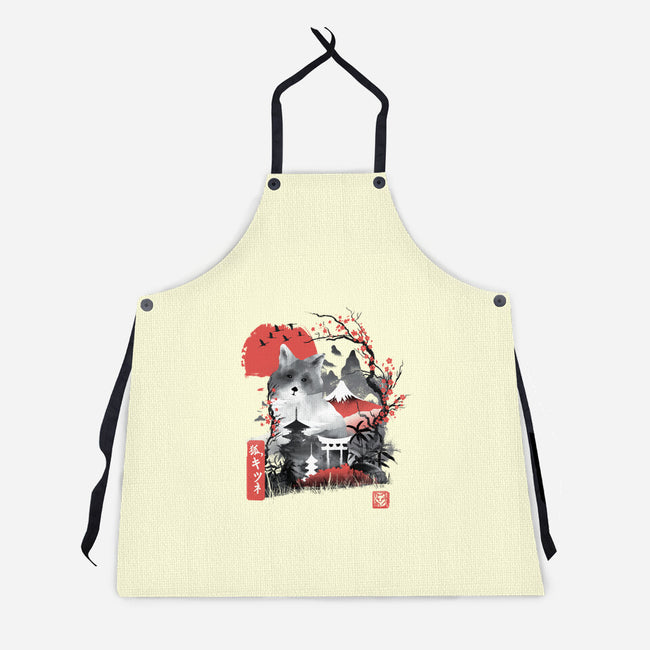Blossom Fox-unisex kitchen apron-dandingeroz