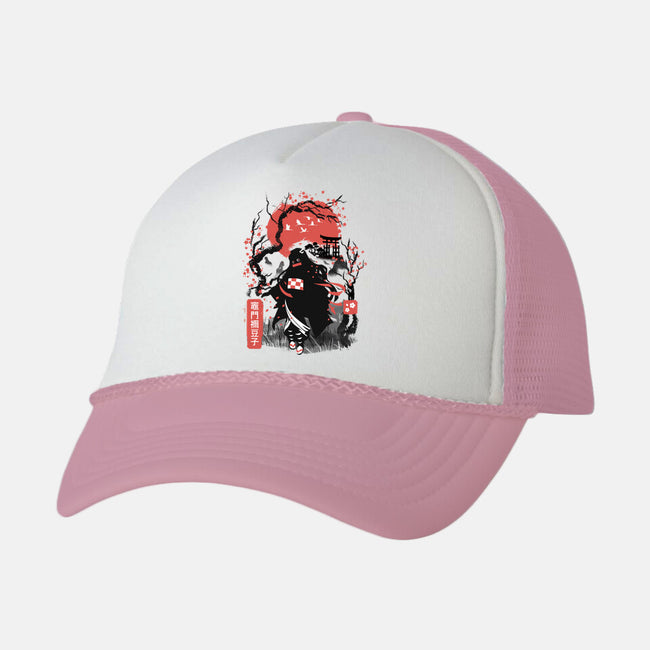 Cherry Blossom Nezuko-unisex trucker hat-dandingeroz