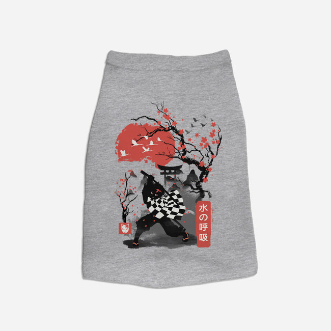 Cherry Blossom Tanjiro-cat basic pet tank-dandingeroz