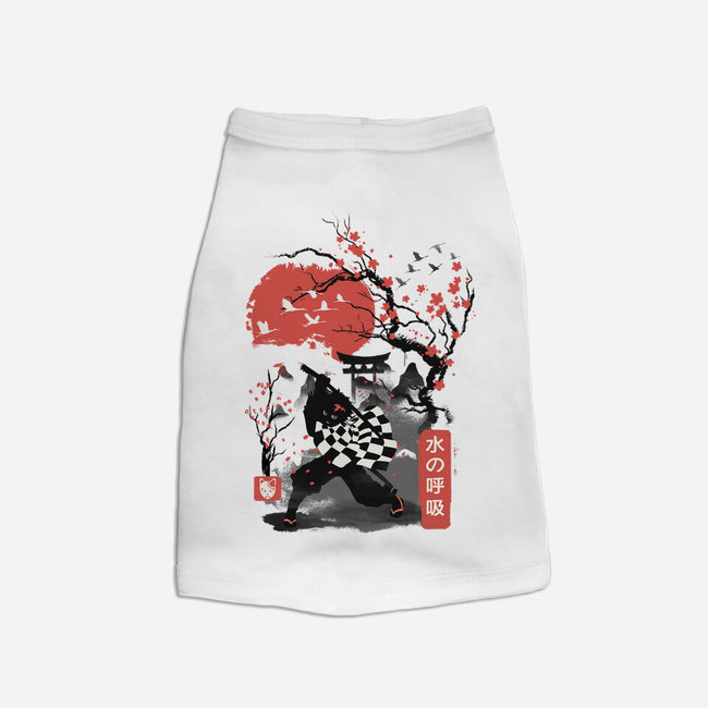 Cherry Blossom Tanjiro-cat basic pet tank-dandingeroz