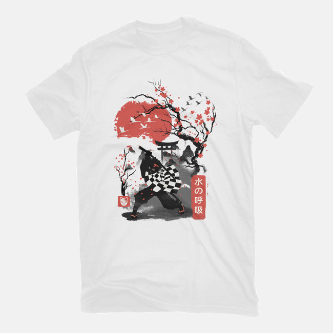 Cherry Blossom Tanjiro-womens fitted tee-dandingeroz