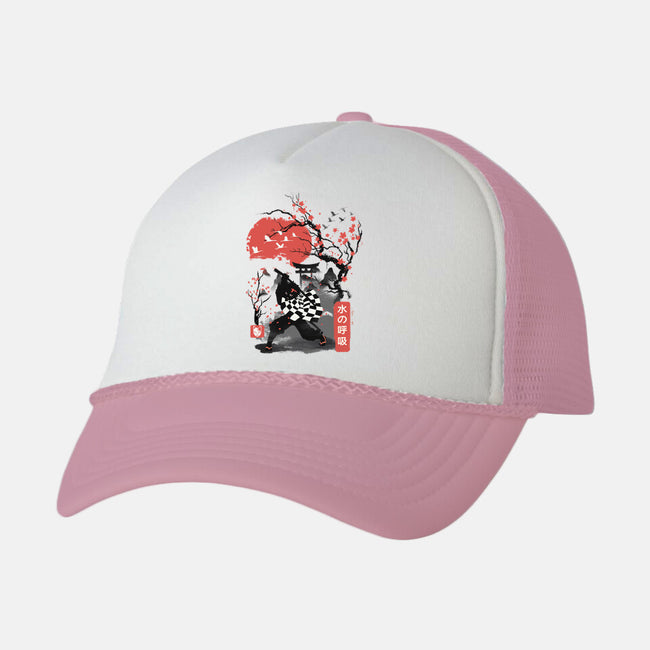 Cherry Blossom Tanjiro-unisex trucker hat-dandingeroz