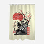 Cherry Blossom Tanjiro-none polyester shower curtain-dandingeroz