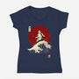 Empire Wave-womens v-neck tee-retrodivision