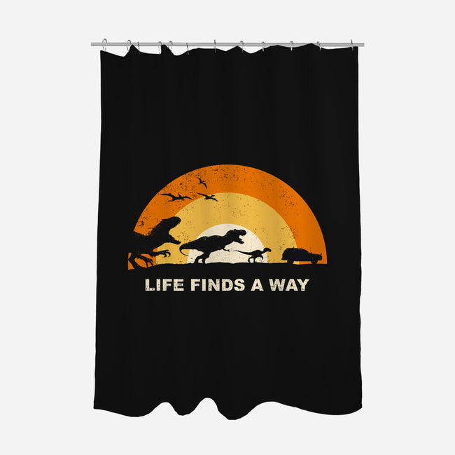 Finds A Way-none polyester shower curtain-retrodivision