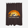 Finds A Way-none polyester shower curtain-retrodivision