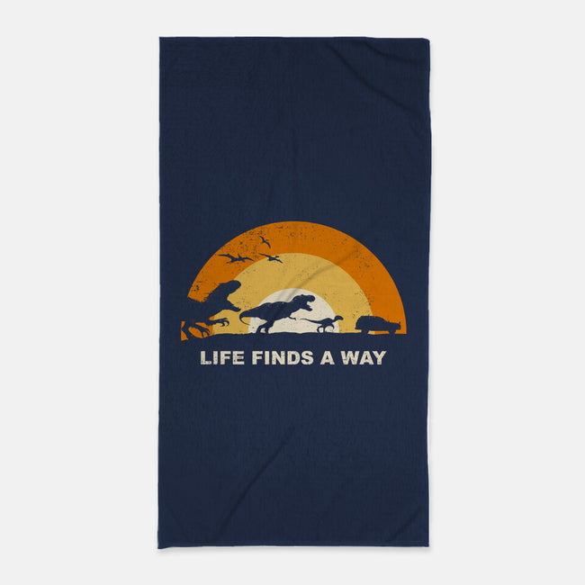 Finds A Way-none beach towel-retrodivision