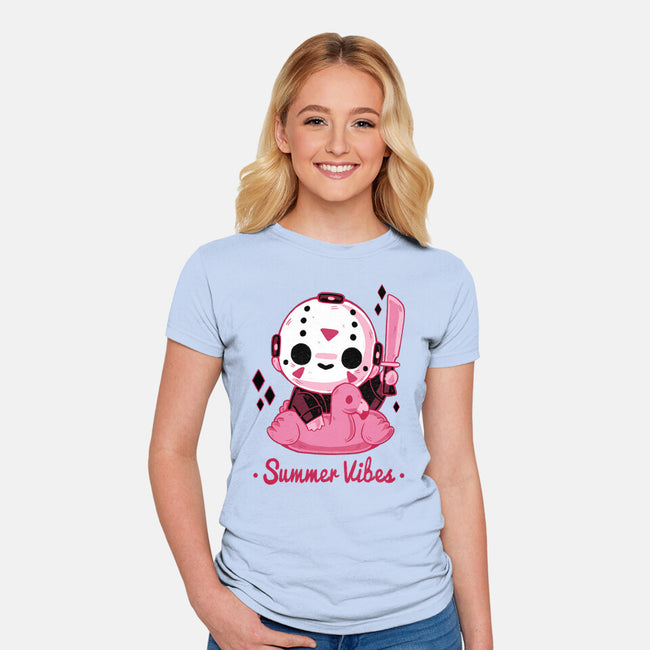 Creepy Summer Vibes-womens fitted tee-xMorfina